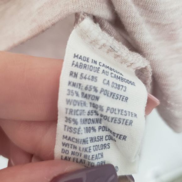 AMERICAN Eagle Outfitters AEO blouse top pink beige medium - Picture 5 of 5